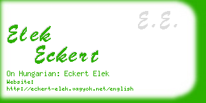 elek eckert business card